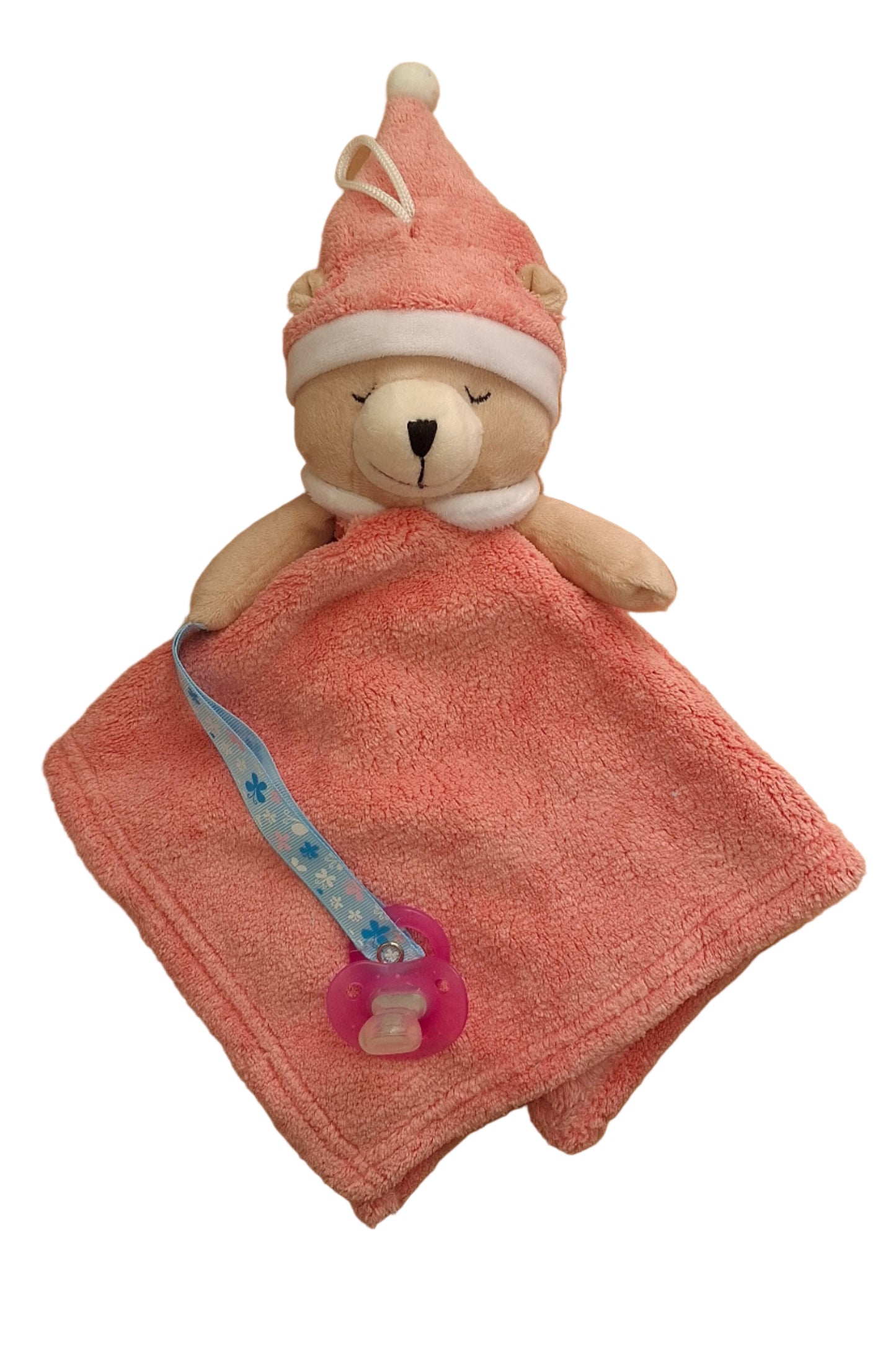 Pink pacifier cuddly bear