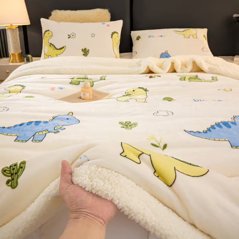 Dinosaur winter deken