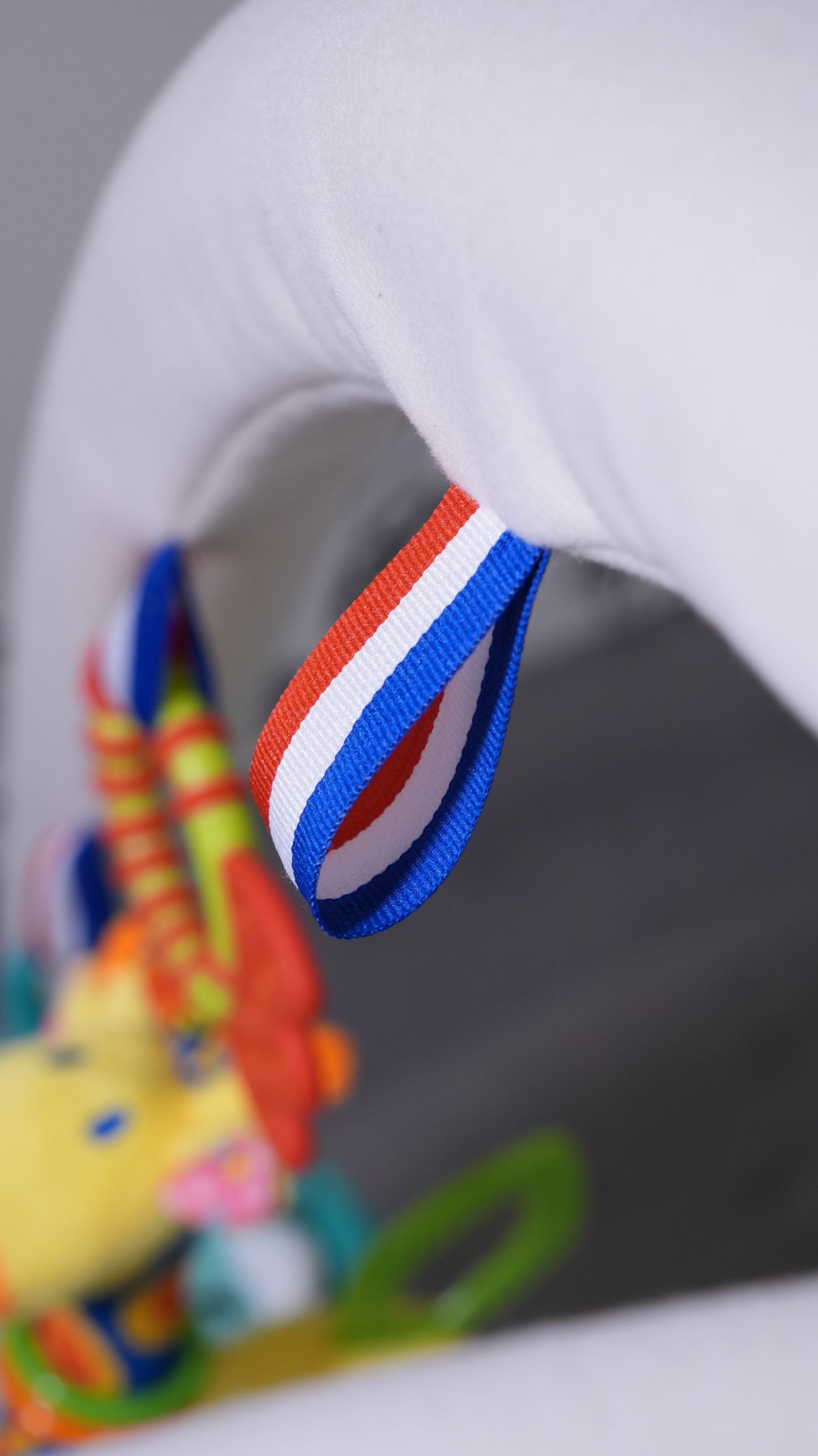 Close-up of colorful strap on large adult play gym from Snugglezzz, designed for comfort and sensory stimulation.