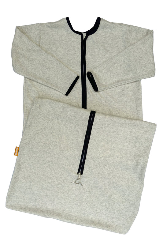 kinderslaapzak Crème jongens lang