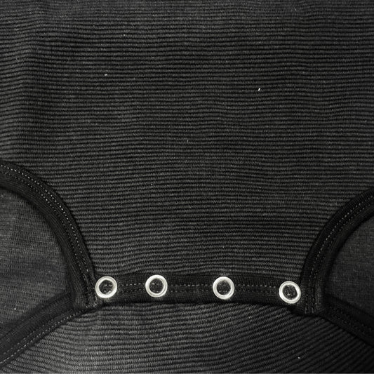 Romper Rib Bamboe Zwart