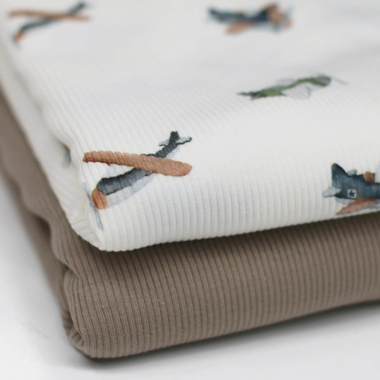 Ribbed Pyjama Airplanes with feet