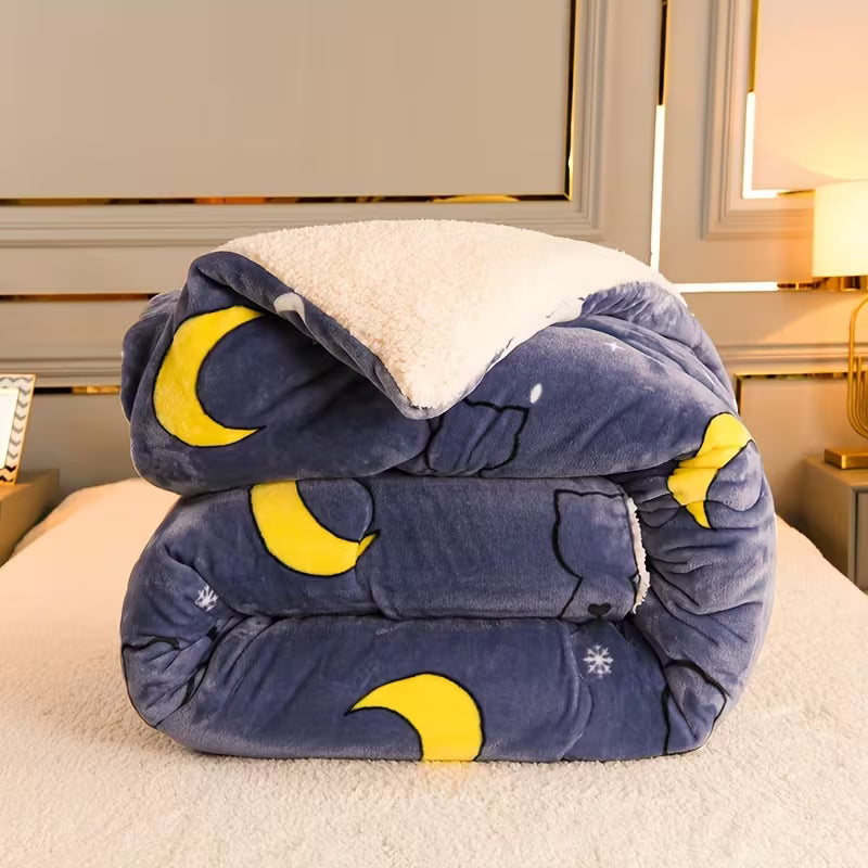 Lined duvet 1-piece cloud and moon