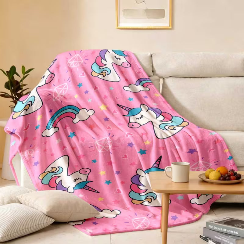 Dekentje roze eenhoorn