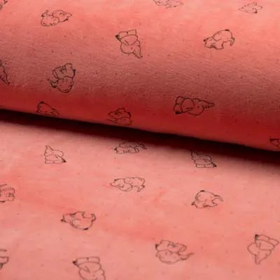 Bamboo Terrycloth Terracotta Duvet Cover Elephants