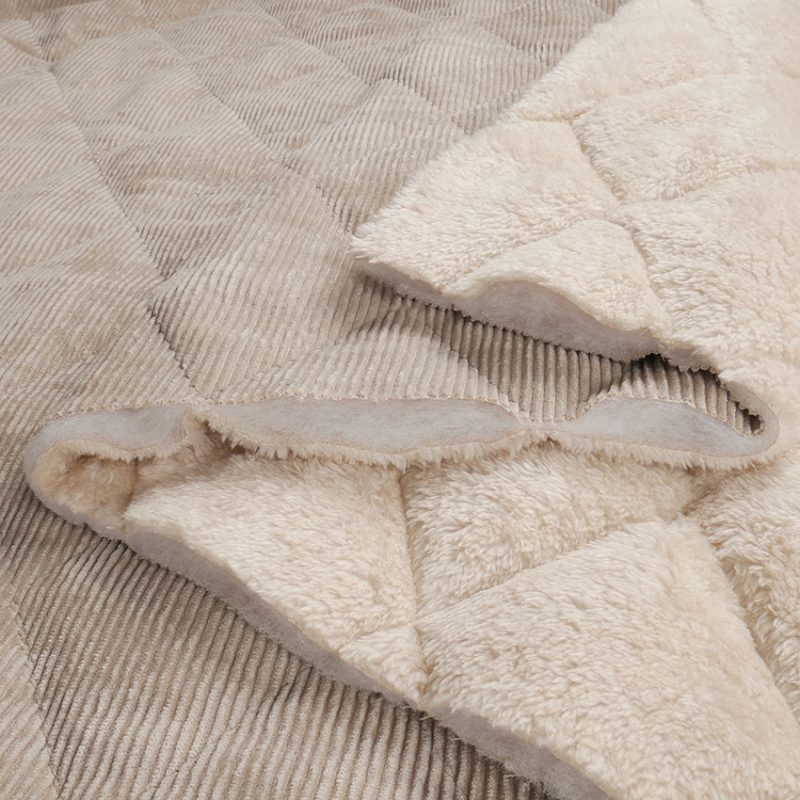 Sleeping bag weighted ribbed fabric cream long