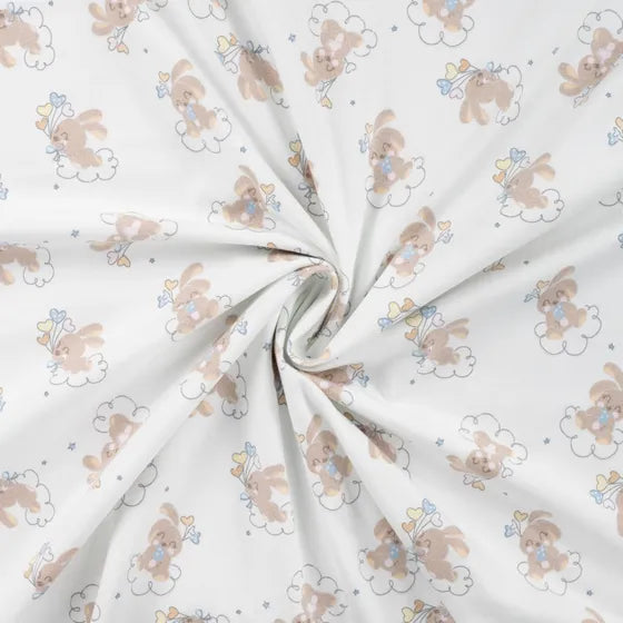 Summer children's sleeping bag rabbit on cloud short sleeves
