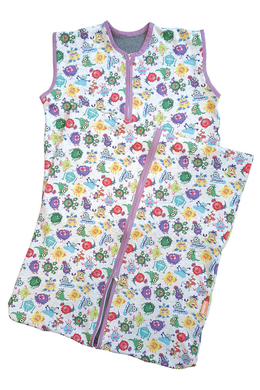 Jogging Sleeping Bag Cream Short Pink with Lock