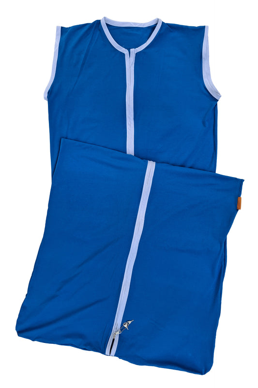 Zomer Slaapzak blauw kort met slotje