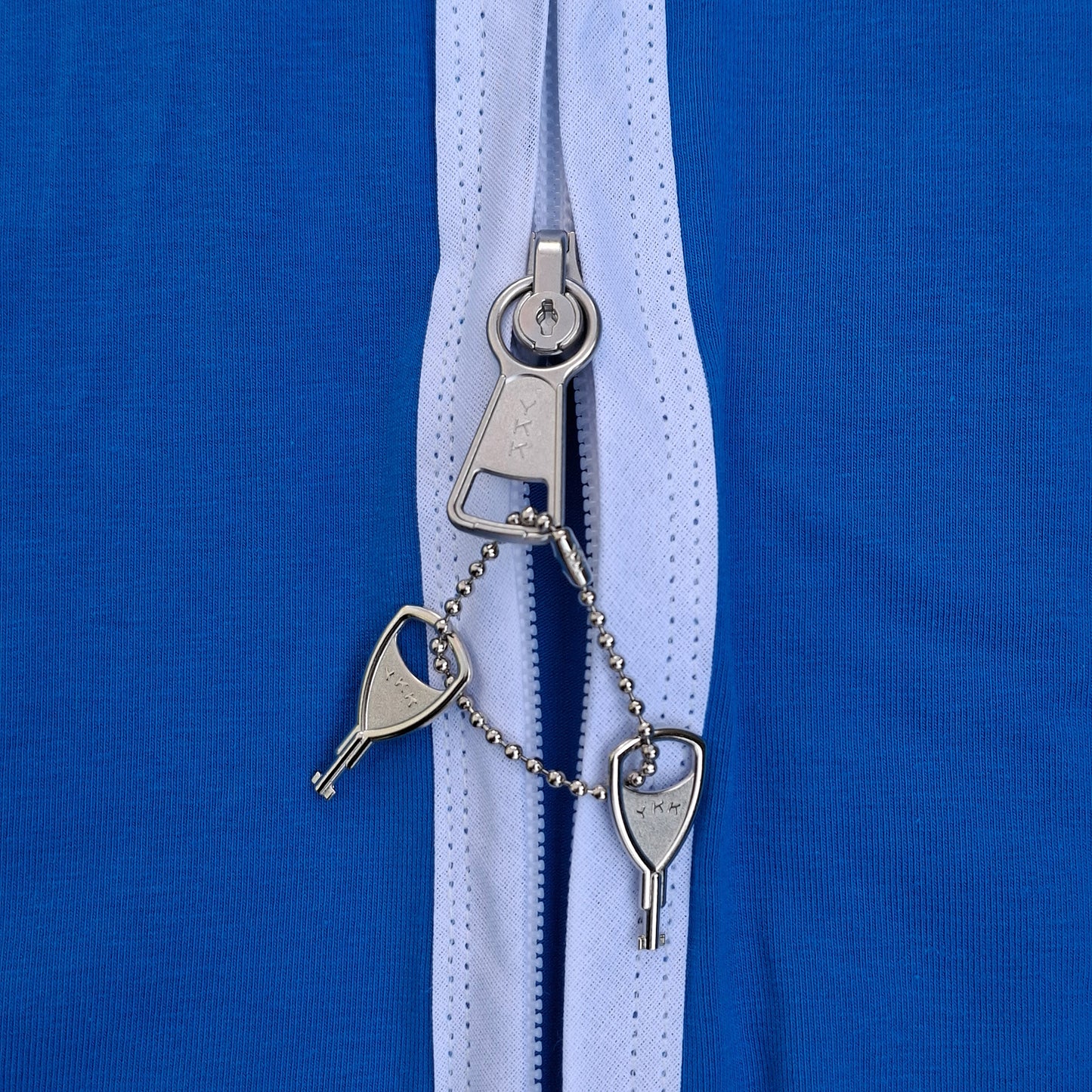 Zomer Slaapzak blauw kort met slotje