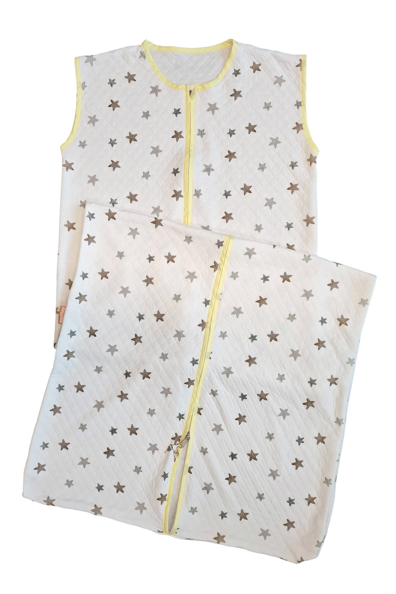 Summer Sleeping Bag gold stars short sleeves.
