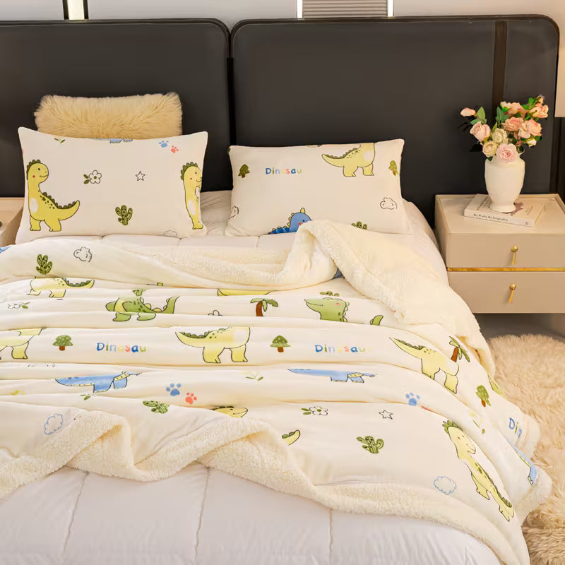 Dinosaur winter deken