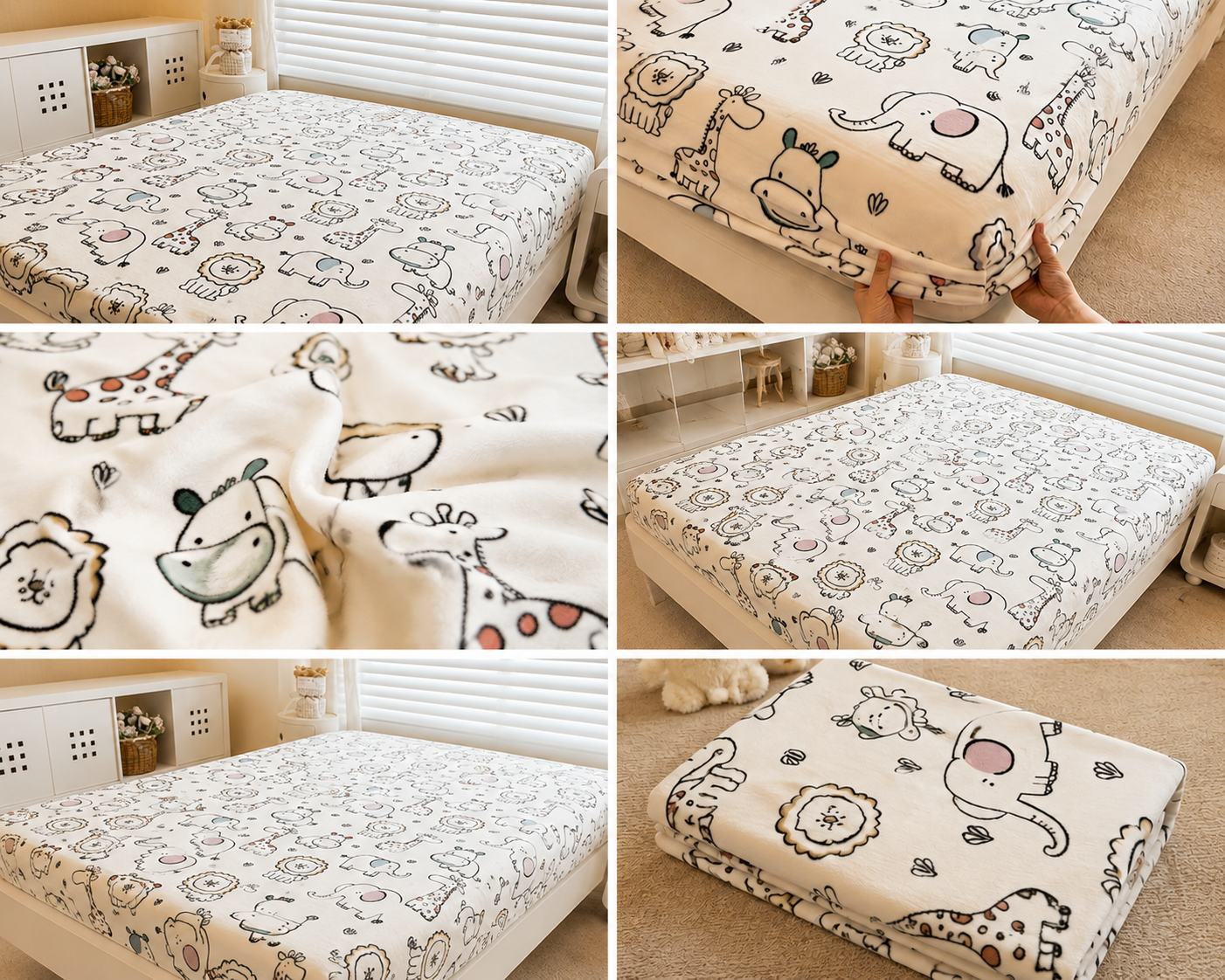 Fluweelzacht matrashoes met dieren print