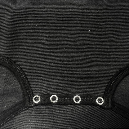 Romper Rib Bamboe Zwart