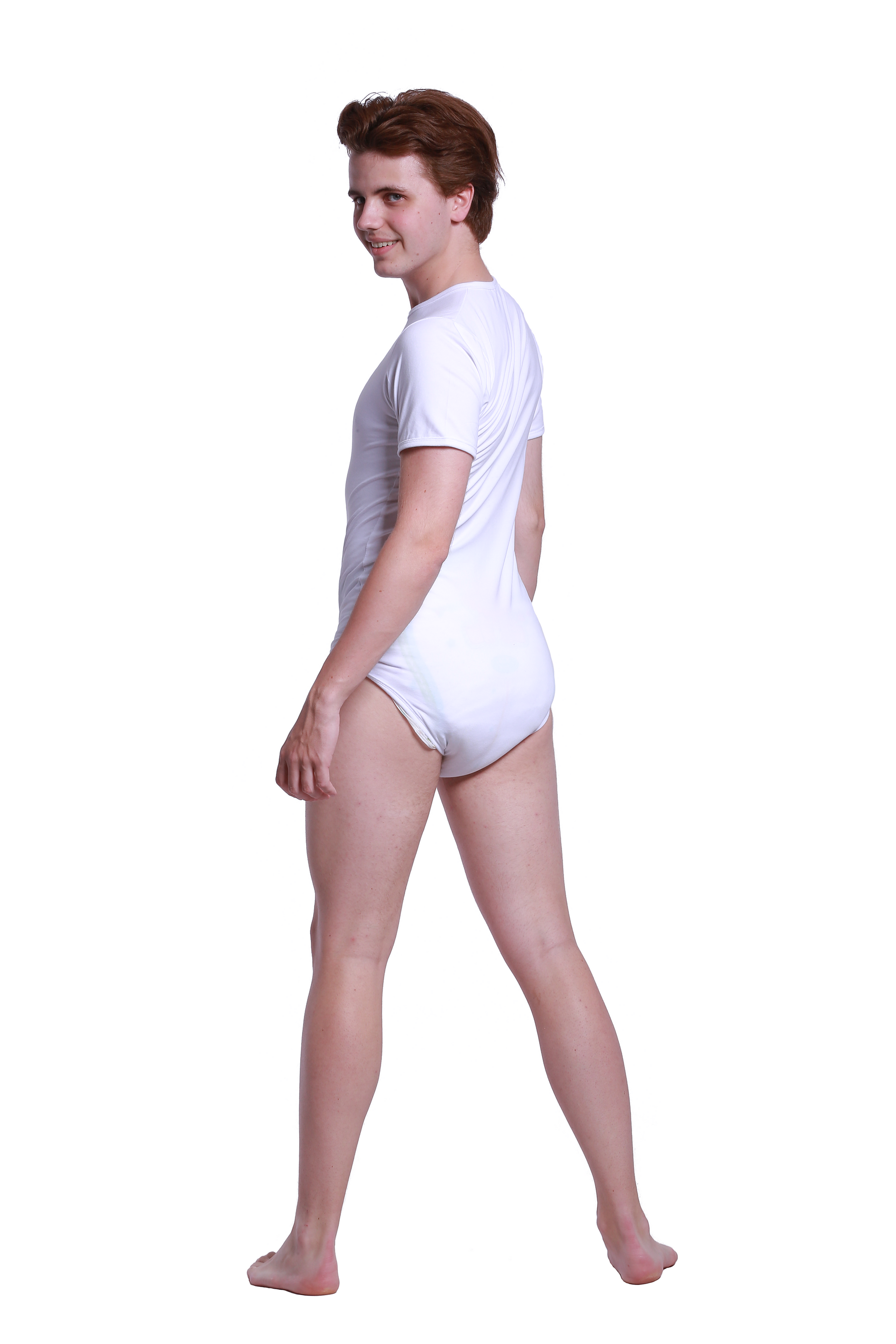 dietz Men white Bodysuit One-Piece onezee lounge wear underwear size L XL