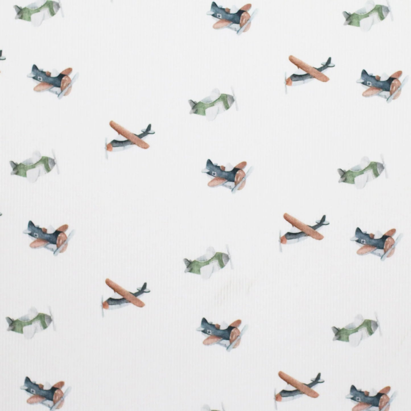 Ribbed Pyjama Airplanes with feet