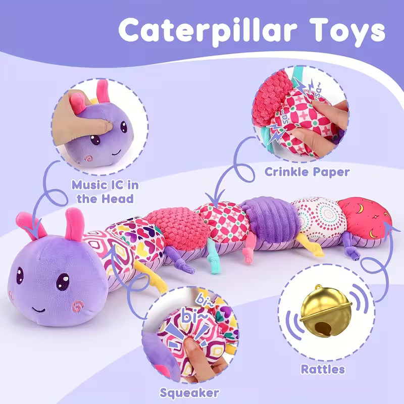 Activiteiten knuffel roze rups