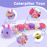 Activiteiten knuffel roze rups