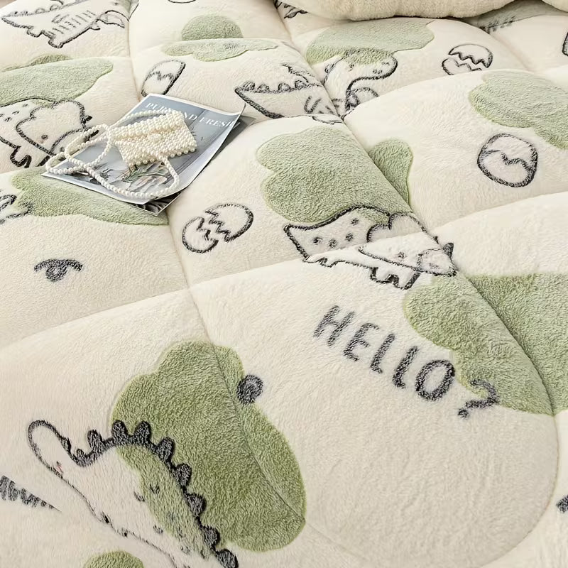 lined duvet 1-piece green Dino