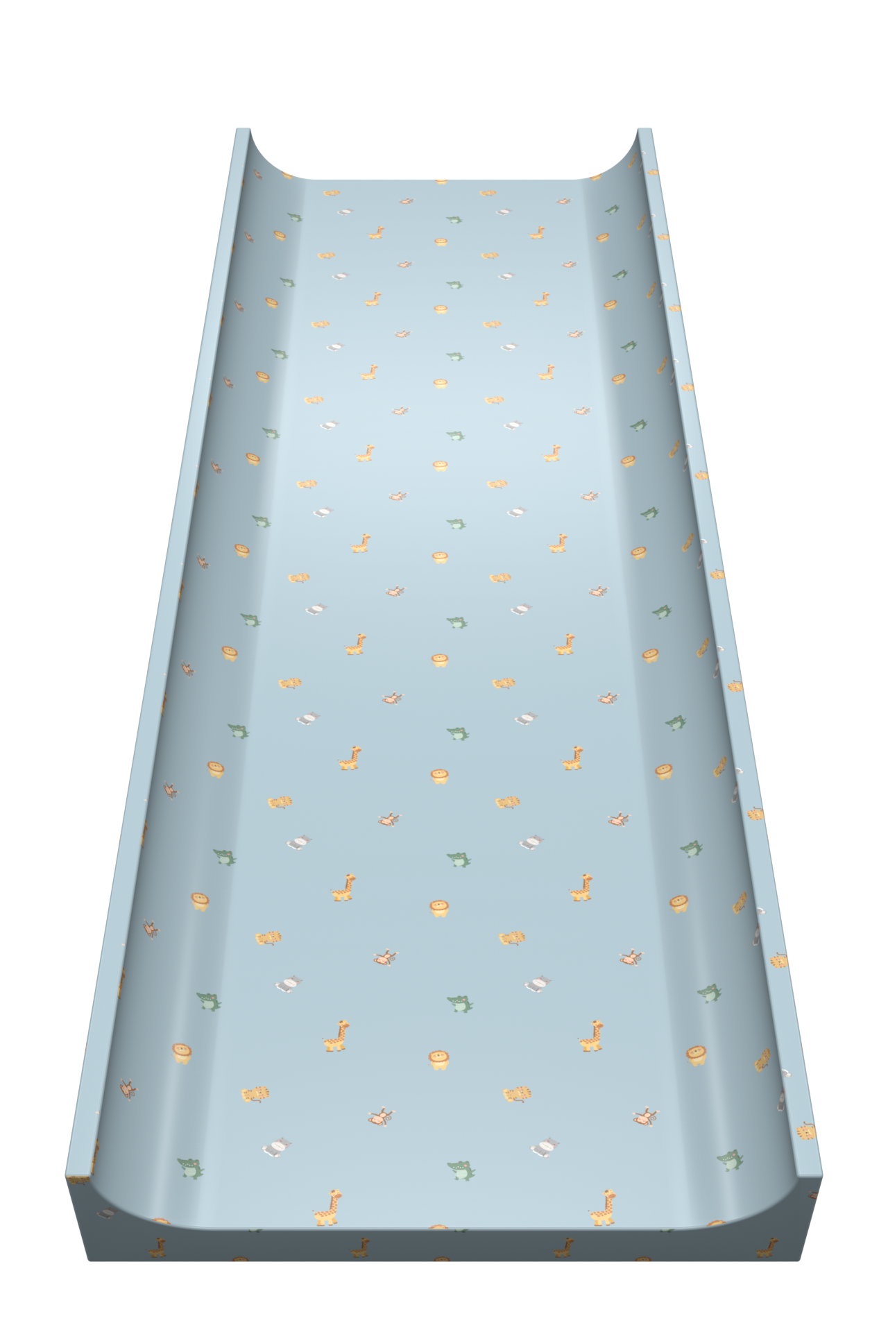 Aankleedkussen Baby Blauw met Diertjes 200cm