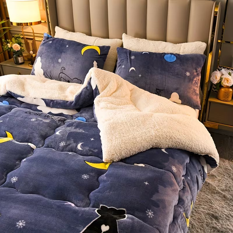 Lined duvet 1-piece cloud and moon