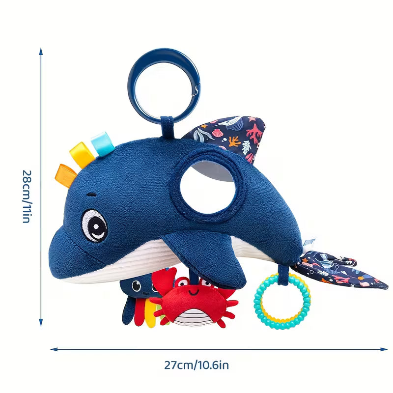 Activiteiten knuffel walvis met spiegel