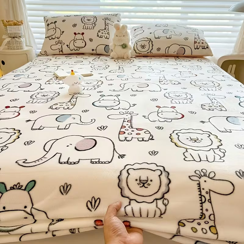 Fluweelzacht matrashoes met dieren print