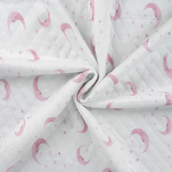Quilted Summer Sleep Sack Pink Moons short