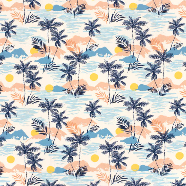 Summer children's sleeping bag palm trees short sleeves