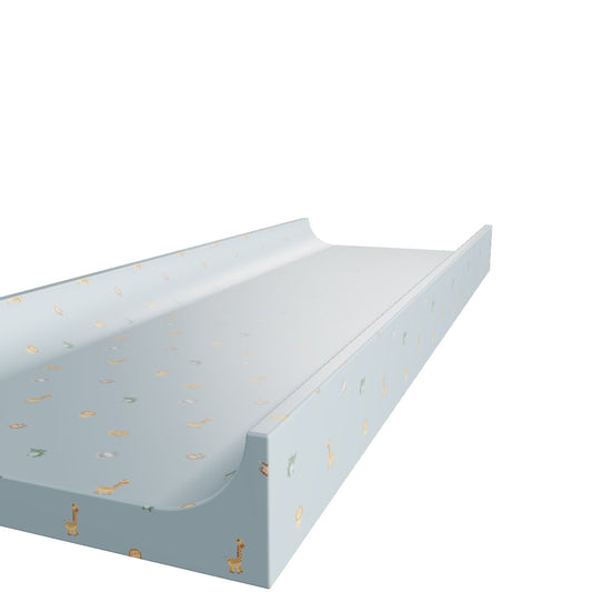 Aankleedkussen Baby Blauw met Diertjes 200cm