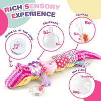 Activities cuddly toy pink crocodile